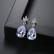 Women's new style AAA zircon water drop earrings Korean style explosion style fashion copper inlaid zircon factory wholesale