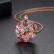 European and American flowers and moon round color simple necklace copper inlaid colorful zircon pendant necklace female necklace