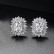 Rubik's cube earrings AAA zircon inlaid European and American atmosphere fashion square zircon earring gift female