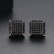 Earrings European and American fashion copper inlaid zirconium square ladies earrings earrings manufacturers wholesale supply