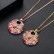 European and American flowers and moon round color simple necklace copper inlaid colorful zircon pendant necklace female necklace