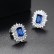 Rubik's cube earrings AAA zircon inlaid European and American atmosphere fashion square zircon earring gift female