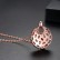 European and American flowers and moon round color simple necklace copper inlaid colorful zircon pendant necklace female necklace