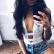 European and American women's sexy sexy blouse, big V-neck halter, horizontal bandage, mesh stitching bodysuit