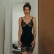 New European and American sling women's sexy pajamas nightdress lace waist skirt
