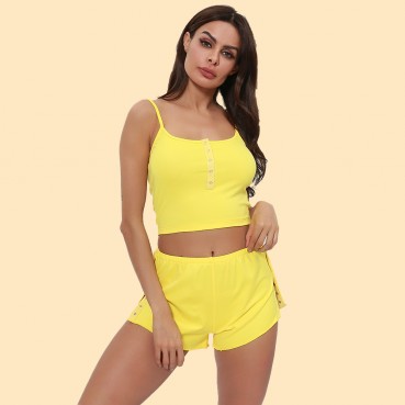 Hot new sexy sling wrapped chest pajamas suit sports can be worn out in stock