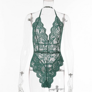 Spring and summer new BODYSUITS sexy women's lace jumpsuit