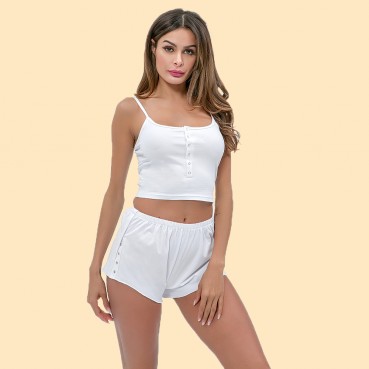 Hot new sexy sling wrapped chest pajamas suit sports can be worn out in stock