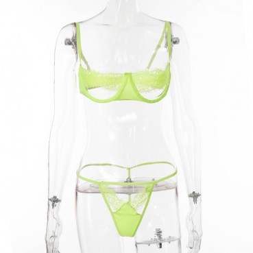 New sexy hollow sexy women's lace without steel ring gathered split suit