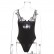Hot selling spring and summer women's sexy deep V lace lace stitching slim slimming bodysuit