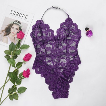 Spring and summer new BODYSUITS sexy women's lace jumpsuit