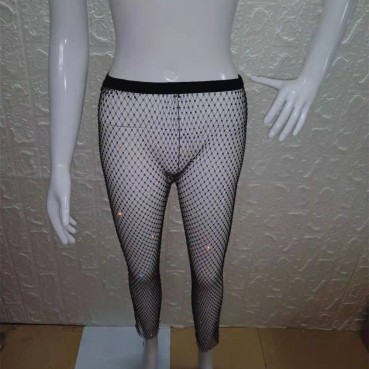 European and American hot-selling high-quality women's trousers with metallic sequins and diamonds