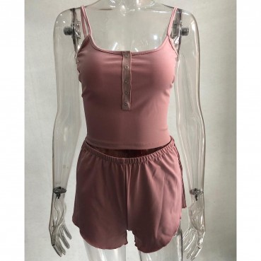 Hot new sexy sling wrapped chest pajamas suit sports can be worn out in stock