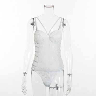Hot-selling in Europe and America Women's heavy craftsmanship adjustment buckle waist decoration sexy one-piece sexy lingerie