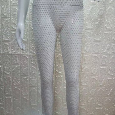 European and American hot-selling high-quality women's trousers with metallic sequins and diamonds