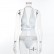 European and American women's sexy sexy blouse, big V-neck halter, horizontal bandage, mesh stitching bodysuit