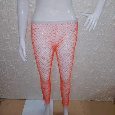 European and American hot-selling high-quality women's trousers with metallic sequins and diamonds