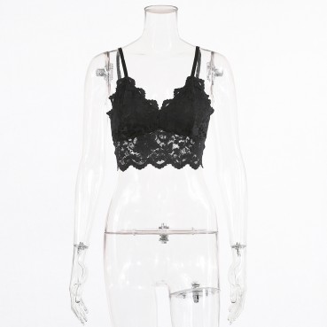 Sexy women's lace pattern see-through sexy women's camisole