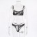 New European hot-selling sexy women's lace stitching sexy chest and hip set underwear
