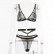 Explosive European and beautiful women's lace sling sexy three-point underwear set