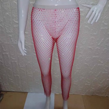 European and American hot-selling high-quality women's trousers with metallic sequins and diamonds