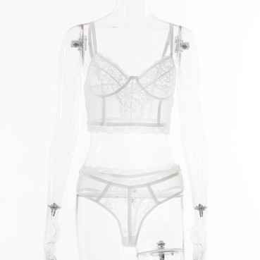 Hot sale spring and summer new women's sexy lace lace stitching sexy underwear suit