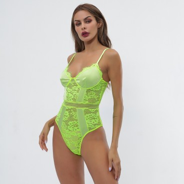 New women's clothing, bottoming one-piece, lace top, sexy lingerie, body shaping body suit