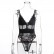 Women's lace see-through hollow flower stitching fashion sexy one-piece
