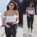 Summer women's new sexy one-line neck tube top women's T-shirt spot