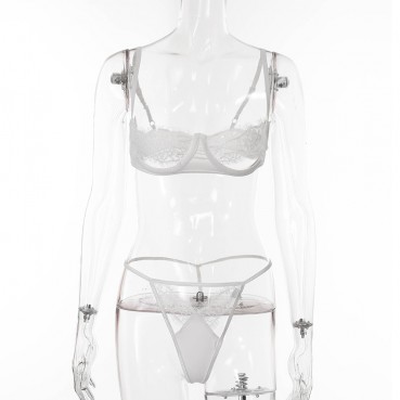 New sexy hollow sexy women's lace without steel ring gathered split suit