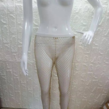 European and American hot-selling high-quality women's trousers with metallic sequins and diamonds