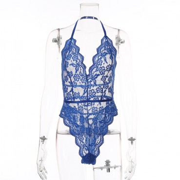 Spring and summer new BODYSUITS sexy women's lace jumpsuit