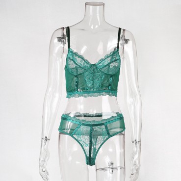 Hot sale spring and summer new women's sexy lace lace stitching sexy underwear suit