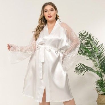 Plus size hot style lace stitching comfortable women's home clothes in stock