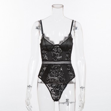 New women's clothing, bottoming one-piece, lace top, sexy lingerie, body shaping body suit