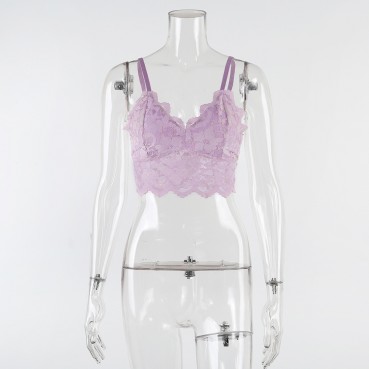 Sexy women's lace pattern see-through sexy women's camisole
