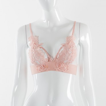 European and American summer women's sexy hollow flower lace sexy underwear