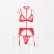 New women's sexy lingerie lace perspective three-piece suit