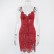Summer new women's sexy hollow lace hook flower sling split sexy dress