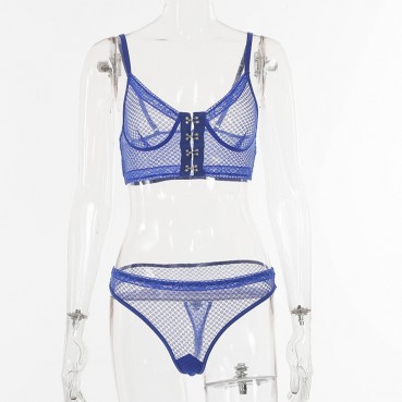 Hot-selling European and American women's comfortable soft lace see-through breasted underwear