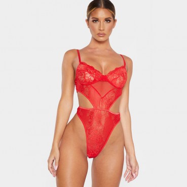 New sexy lace stitching body shaping one-piece women's clothing