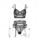 Women's sexy lingerie lace stitching sexy three-piece in stock
