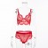 Hot selling sexy women's lace lace eyelashes love mesh panties set