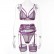 European and American hot-selling women's comfortable and soft lace perspective female sexy three-piece suit