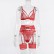 European and American hot-selling women's comfortable and soft lace perspective female sexy three-piece suit
