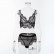Hot selling sexy women's lace lace eyelashes love mesh panties set
