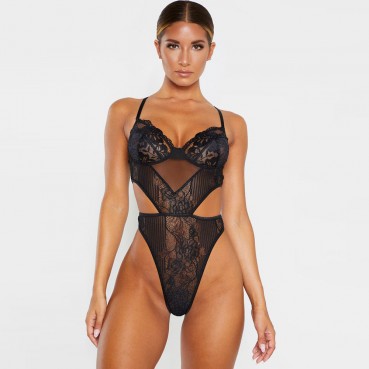 New sexy lace stitching body shaping one-piece women's clothing