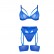 European and American hot-selling women's comfortable and soft lace perspective female sexy three-piece suit