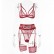 European and American hot-selling women's comfortable and soft lace perspective female sexy three-piece suit