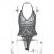 Black nightclub women's two-tone lace stitching perspective European and American sexy one-piece